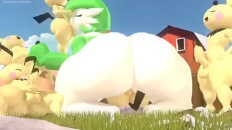 Gardevoir and their puppies  – |Leviantan581re/Kassioppiava]