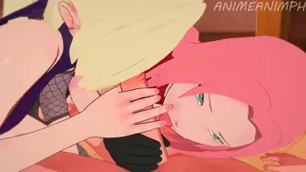 Naruto Shippuden – Naruto Fucks Sakura Haruno and Ino Yamanaka