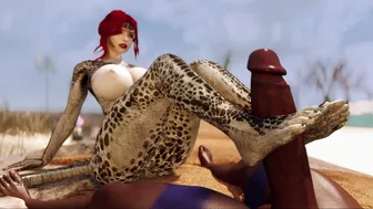 Half Argonian Slut Plays With This Huge Cock Of Dark Futanari