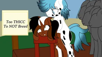 Spotted stallion dot fucks Dylina in public