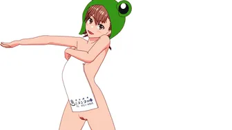 Misaka Mikoto naked towel