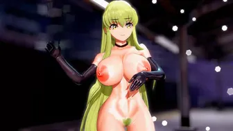 Code Geass CC Undress Dancing Hentai Lupin Song Big Boobs MMD 3D Blonde Hair