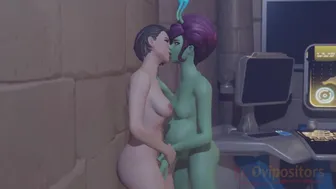 jill and alien make love