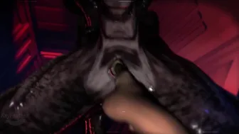 Female xenomorph anal fingering [Keyfeather]