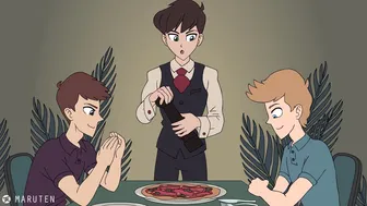 The waiter is really hot