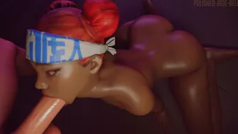 Mirage wants in on Lifeline’s oral technique.(white) [Polished Jade Bell]