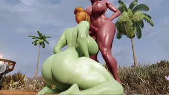 Curvy Muscular Slut Orc Satisfies Big Cock Futa Cat Girl
