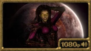 Kerrigan, alluring alien dancing striptease on a spaceship