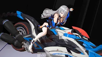 Bronya masturbates with her motorcycle 1 – AKT
