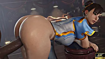 Massage With Chun-Li [Blacked][AxenAnim]