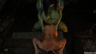 Orc Raids(futa on male)