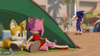 Sonic: a day at the beach (white armus)