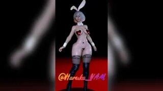 QOS Bunny 2B showing off her body