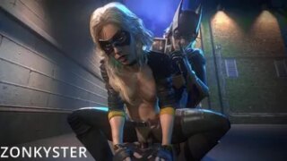 Black Canary and Batgirl “interrogate” a captured perp for intel.  [Zonkyster]