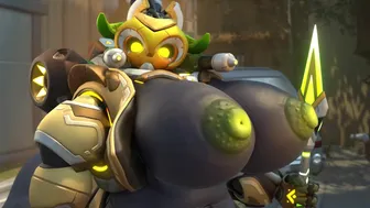 Hanzo rides Orisa to battle (Spanish Voice Acting)