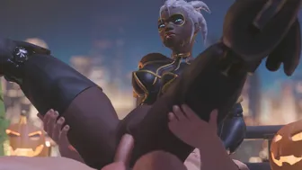 Sojourn receives her “prize” for best Halloween costume. [RougeNine]