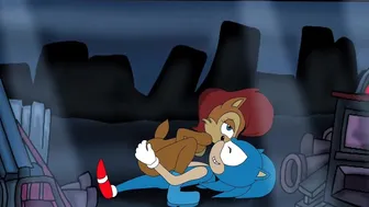 Sally riding Sonic