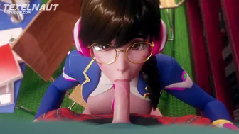 School D.va Blowjob POV (with sound) [Texelnaut]