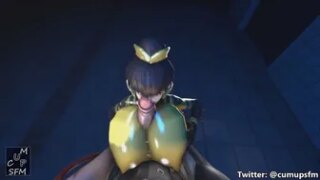 D.va’s latex titjob