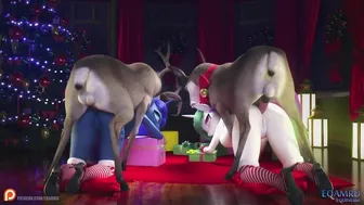 The princesses and their deer friends