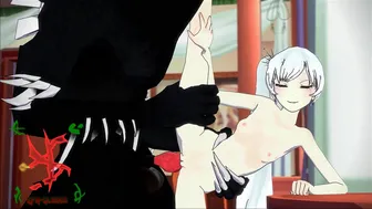 Weiss Schnee and her secret pet Beowolf.