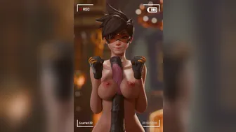 Tracer boobjob on horse cock