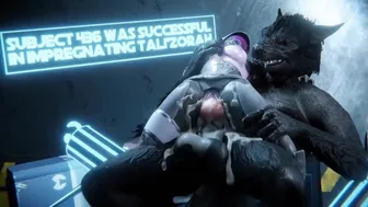 Tali x Werewolf Impregnation (no dialogue) [Rekin3D]