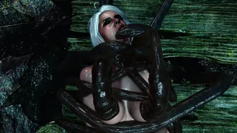 Ciri captured and fucked like crazy by tentacles (Game Over) [SteamOven3D]