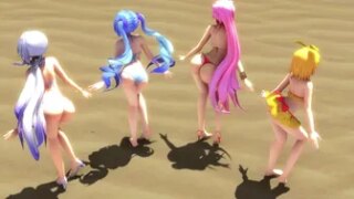 Miku, Rin, Luka, Haku – Ghost Dance (Bikini)