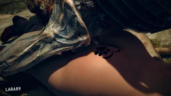 Bandit gets defeated and used by a Draugr