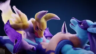 Renamon X Lucario BlowJob [Picti] [Sound]