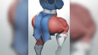 Chun-Li’s butt close up to sniff