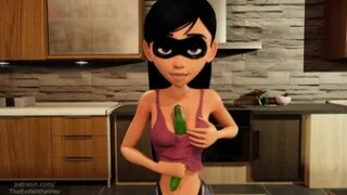 Vi and cucumber.
