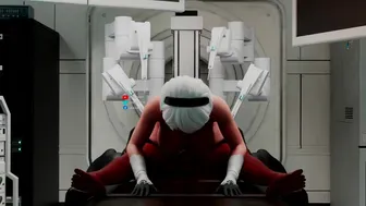 2B and black futa reverse cowgirl