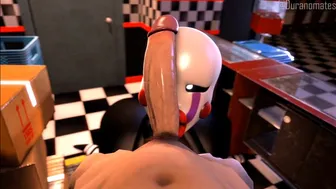 Puppet rewards you for winning a game behind the counter (SOUND)