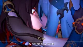 【Honkai:Star Rail】Xueyi and Hanya Kiss (No Sound) [Miruno]