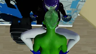 Beast Boy and Raven wall ride sex with audio