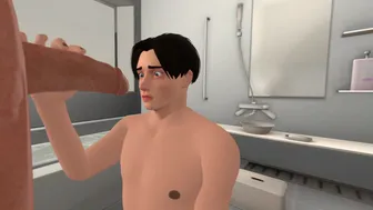 Mike bathroom handjob