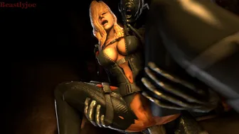 Sexy explorer gets caught by creature