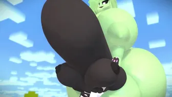 Biig slimier stretches out zinnia