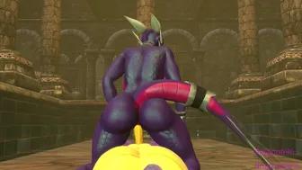 Spyro and Cynder cowgirl (backside)