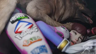 D.Va Takes Puppies [Regina3D]