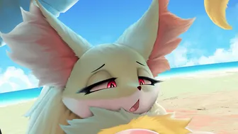“Delphox Beach Masturbate Animation” by ThousandFoldFeathers (2024) [No Audio | Loop]