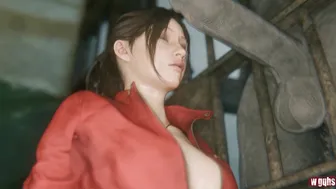 Claire and Ada in the arms of Mr. X