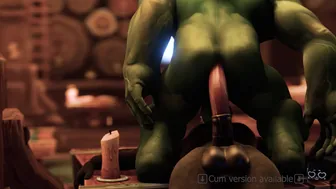 Hot orc riding horsie