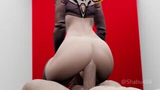 Mercy reverse cowgirl