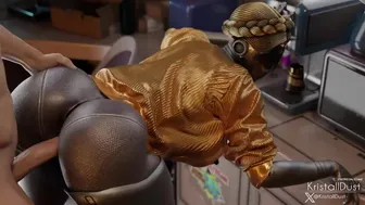 Ballerina bot bending over [KristallDust]