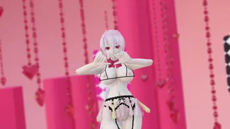 Vocaloid Megurine Luka Nude Dancing Hentai Rabbit Hole Song MMD 3D Red Eyes