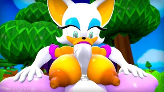 Rogue Giving Blaze A Boobjob