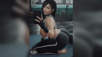 Tifa Ass Shake [Gym][X3D]